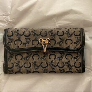 CELINE Vintage Horse Carriage Long Wallet – Archive Era. Made in Italy